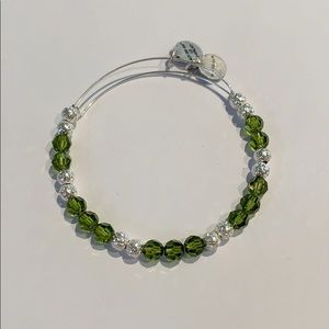 Alex and Ani Green Beaded Bangle
